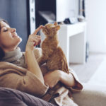girl with cat
